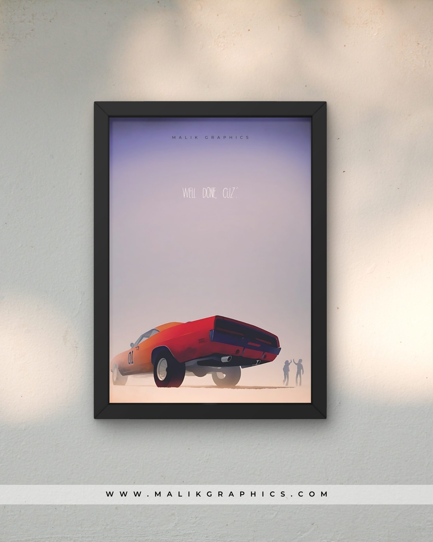 Well Done, Cuz' - Car Wall Art - Image 2