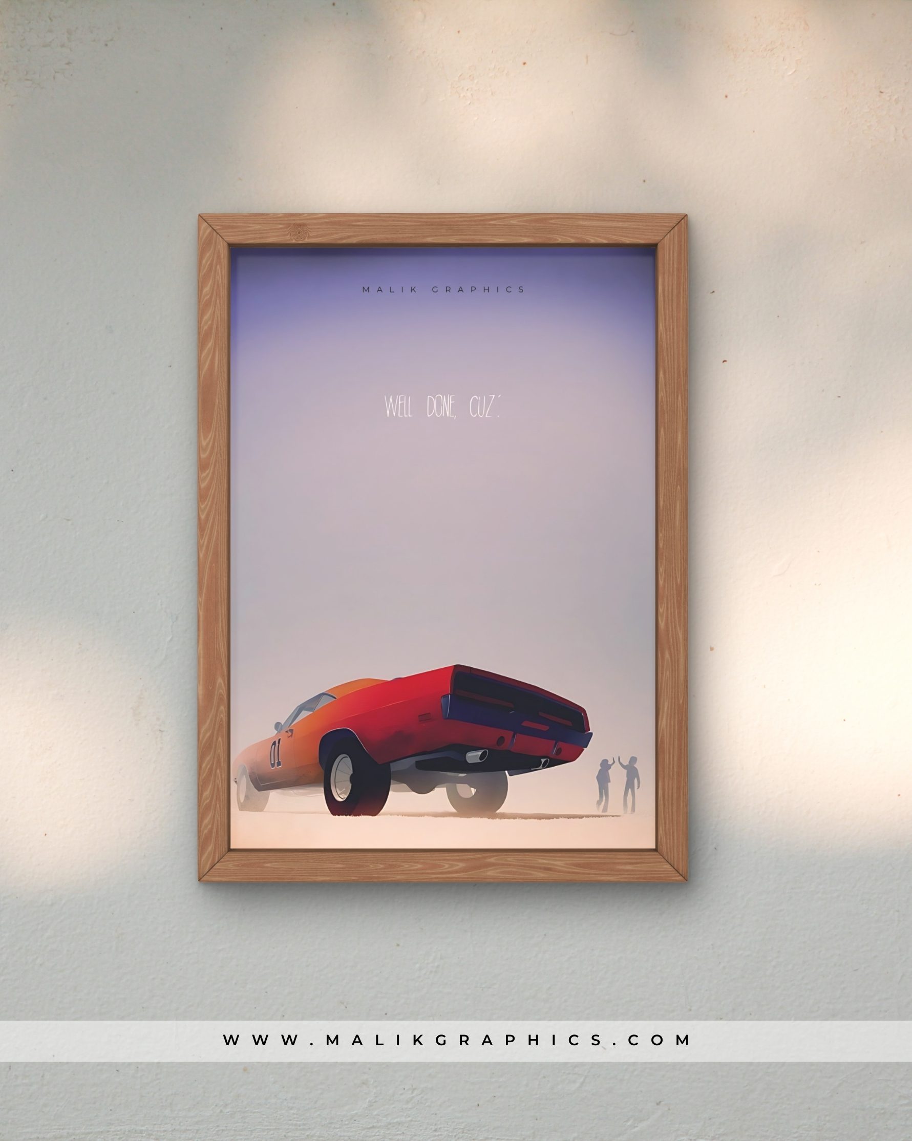 Well Done, Cuz' - Car Wall Art - Image 3