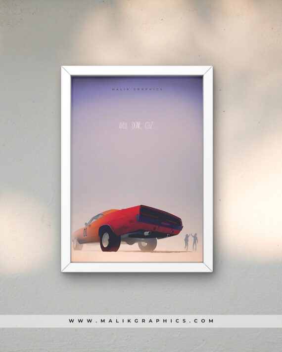 Car white wall art