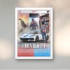 Chevrolet white wall art