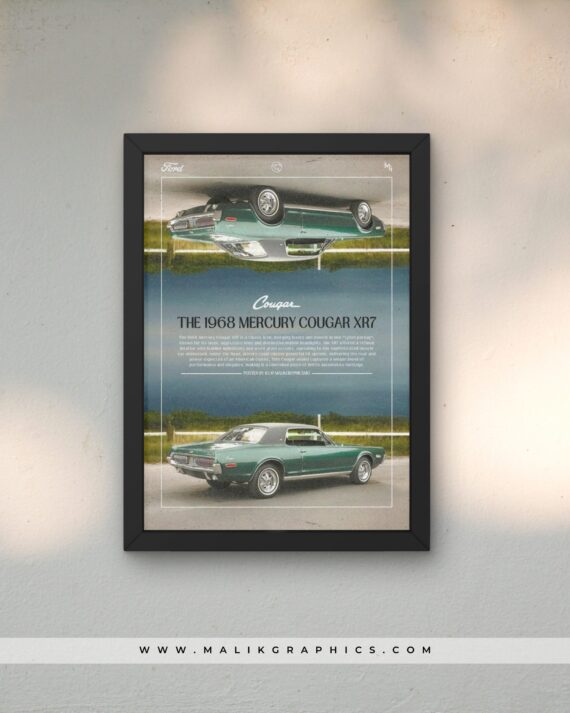 Cougar XR7 black wall art