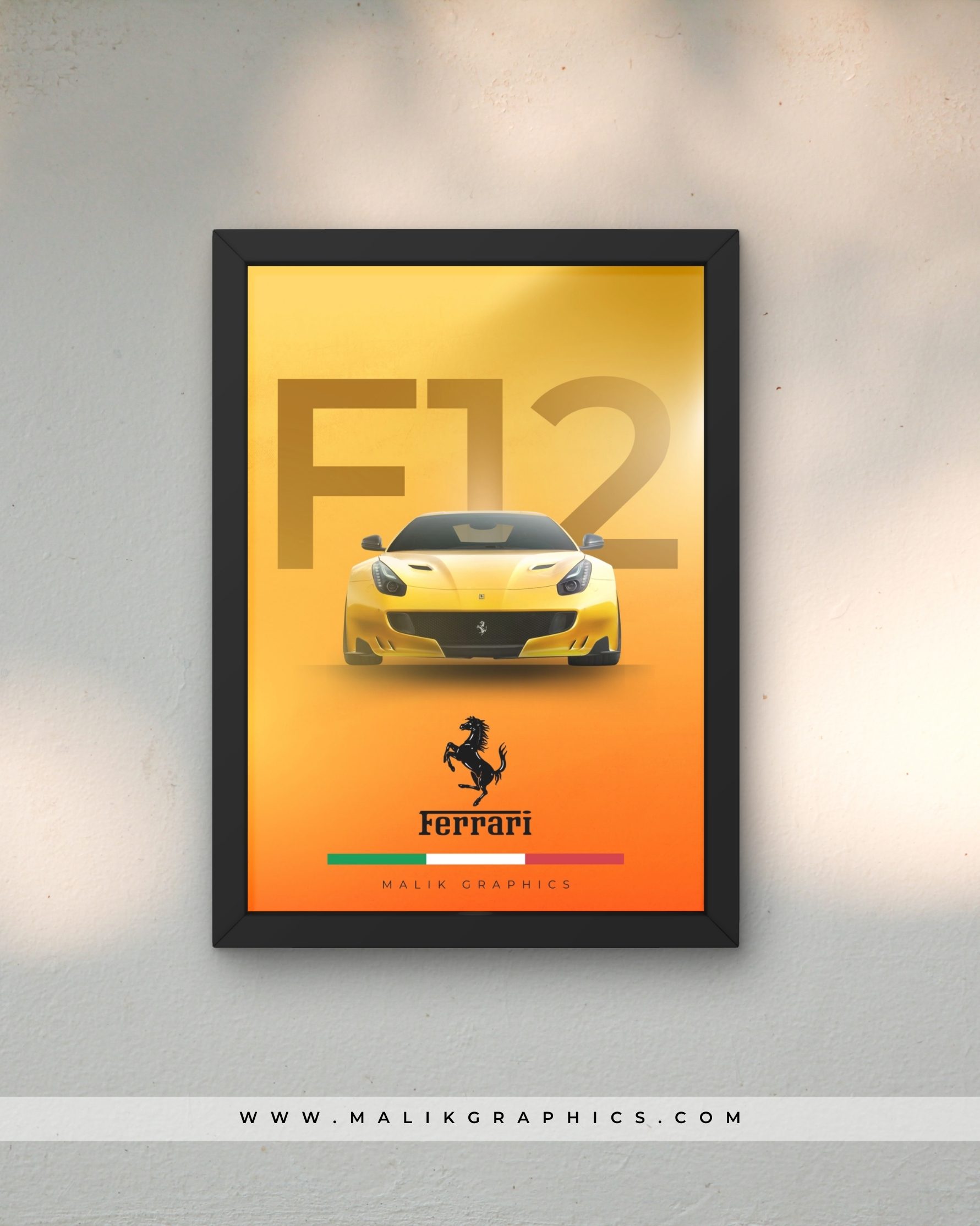 Ferrari black wall art