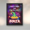 Joker black wall art