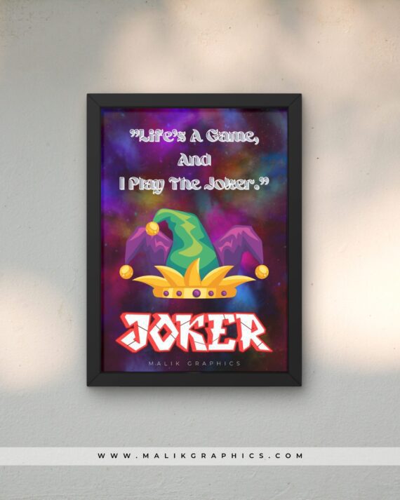 Joker black wall art