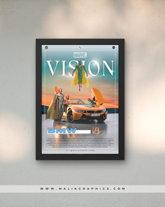 Marvel Vision black wall art