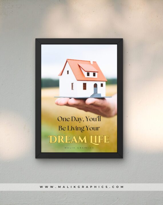 Motivational black wall art