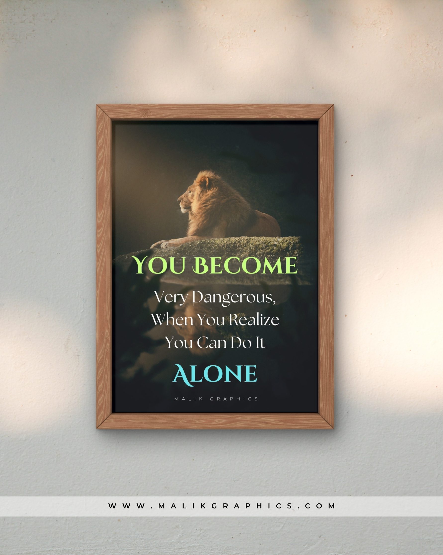 Lone King โ Power of Self-Reliance Wall Art - Image 2