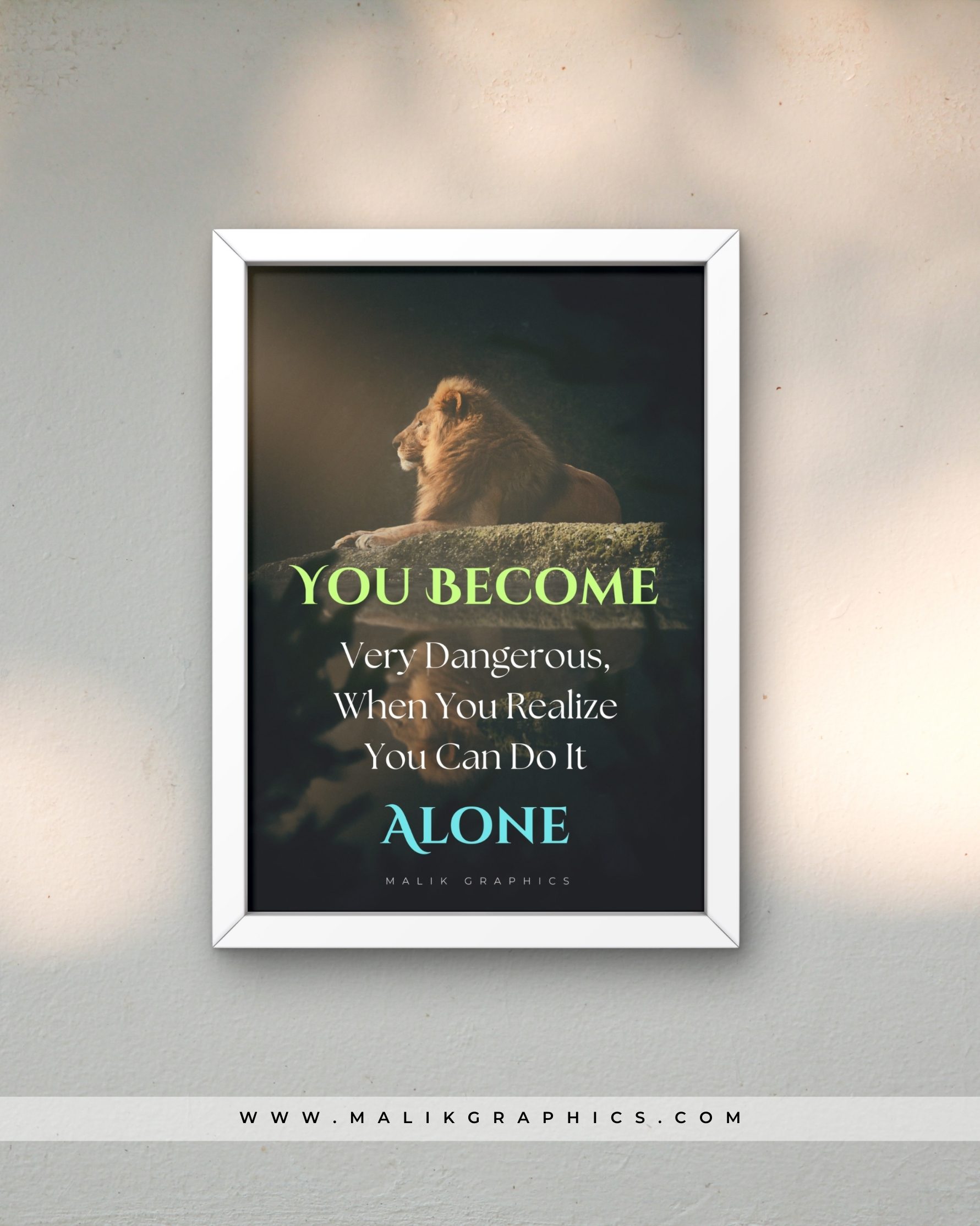 Lone King โ Power of Self-Reliance Wall Art - Image 3