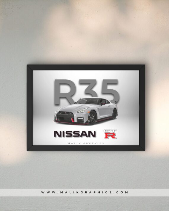 Nissan black wall art