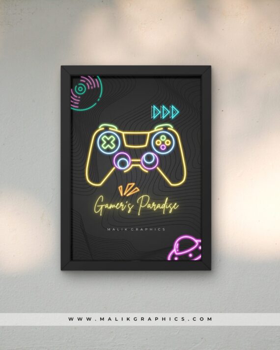 gaming black wall art