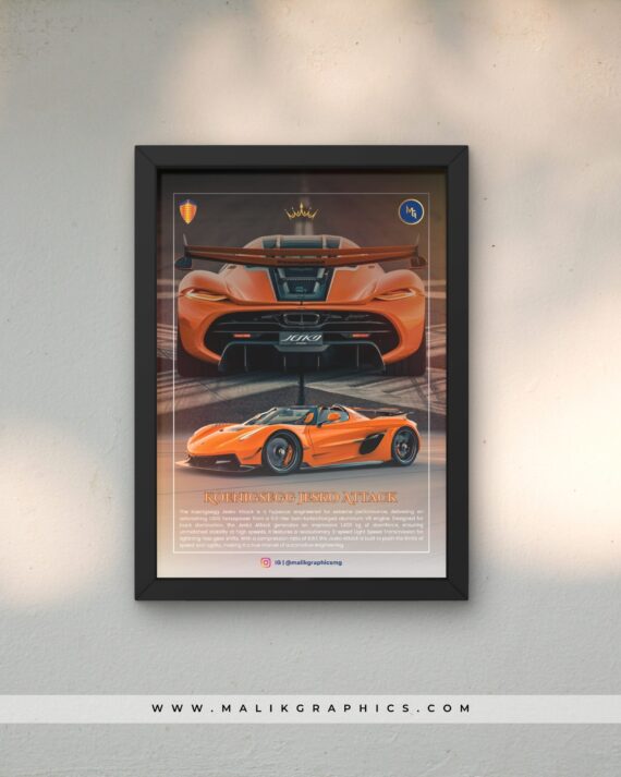 Koenigsegg Jesko Attack Black Wall Art