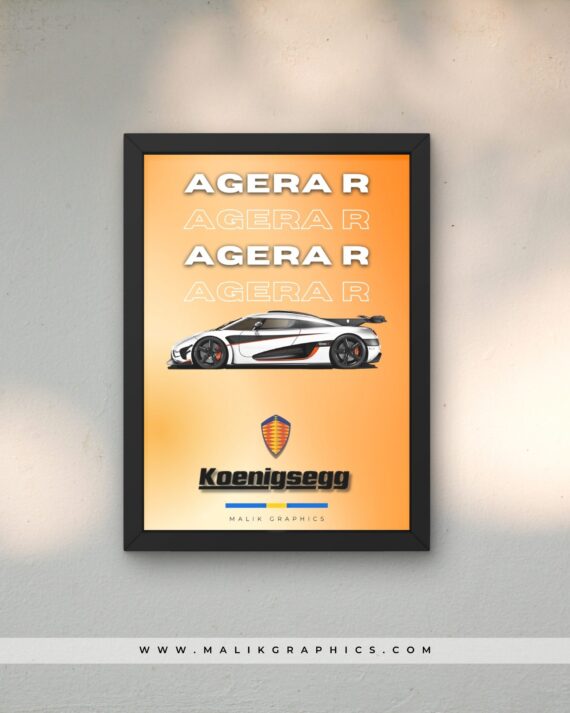 Koenigsegg Agera R black wall art