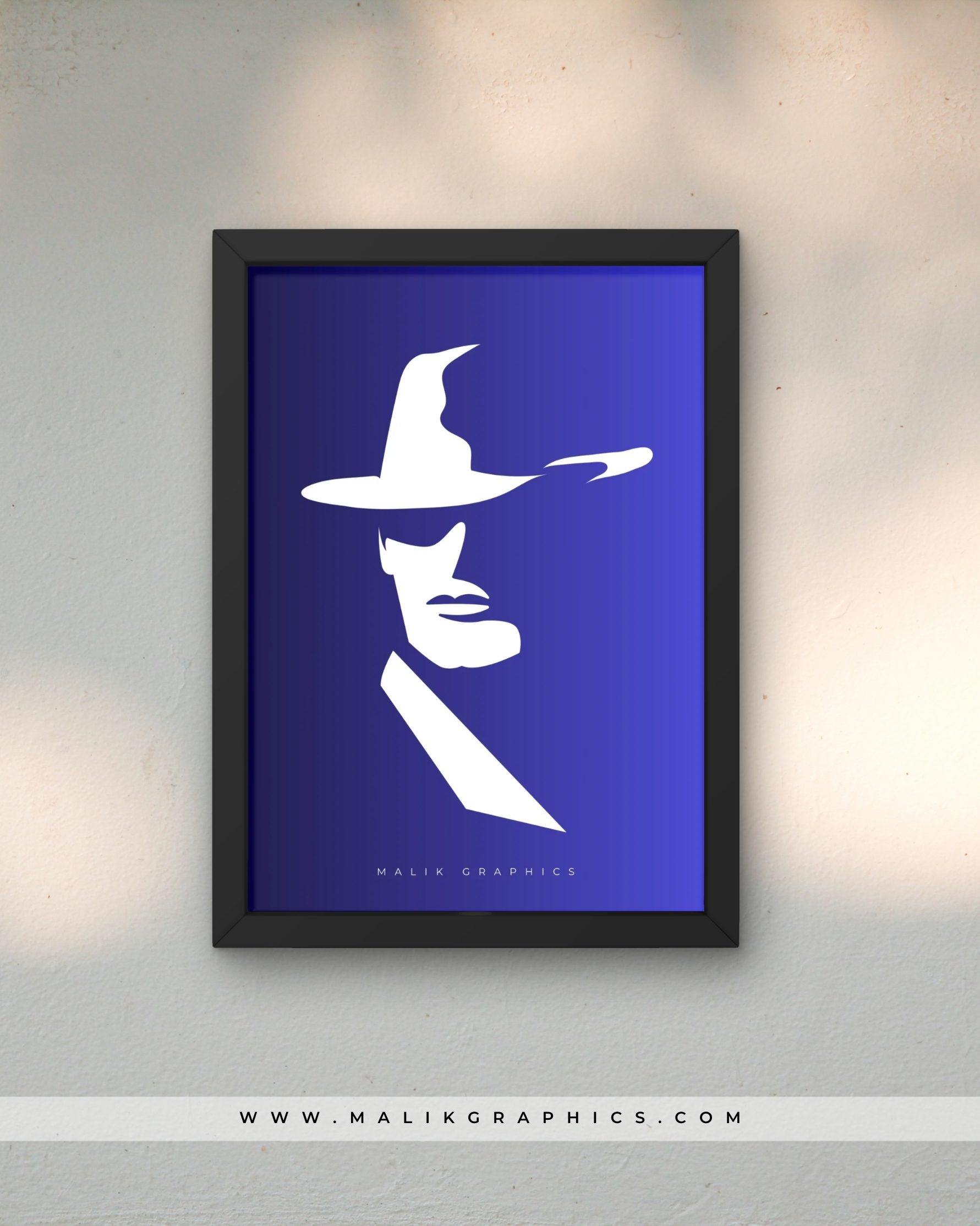 man silhouette black wall art