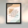 Motivational black wall art
