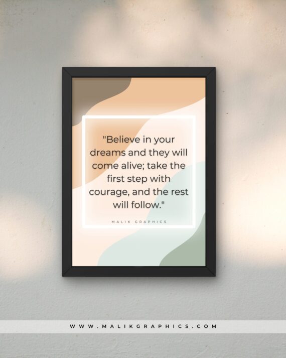 Motivational black wall art