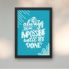 Motivational black wall art