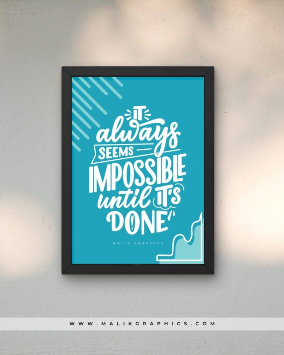 Motivational black wall art