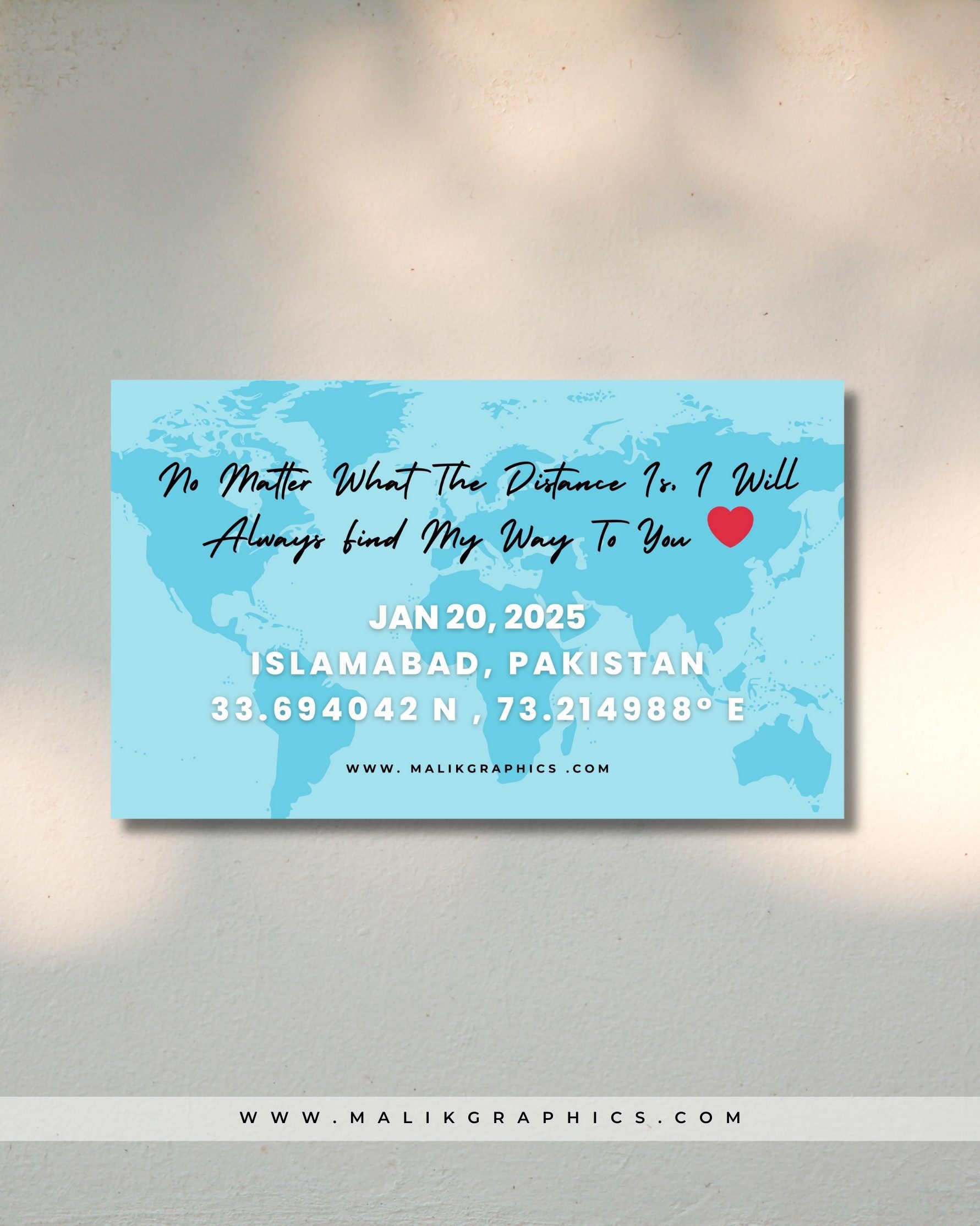 Always With You - Personalized GPS Love Card - Image 3