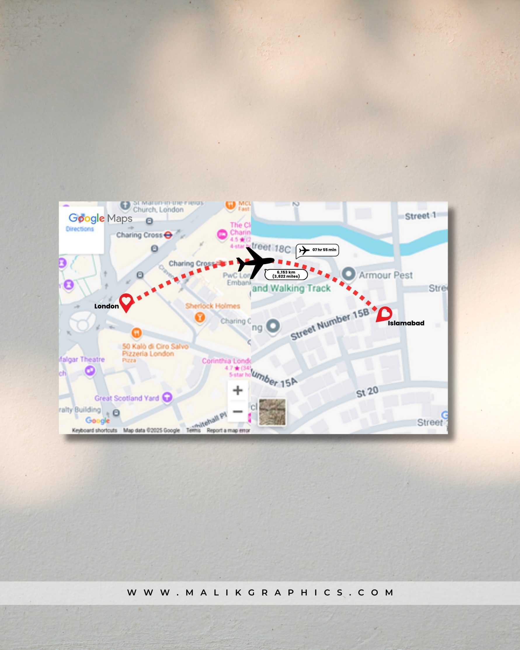 Always With You - Personalized GPS Love Card - Image 2