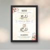 Engagement gift frame black
