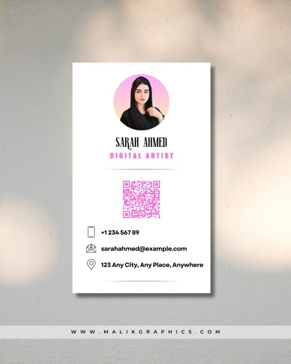 Illustrated Business Card – Custom Portrait Design - Malik Graphics