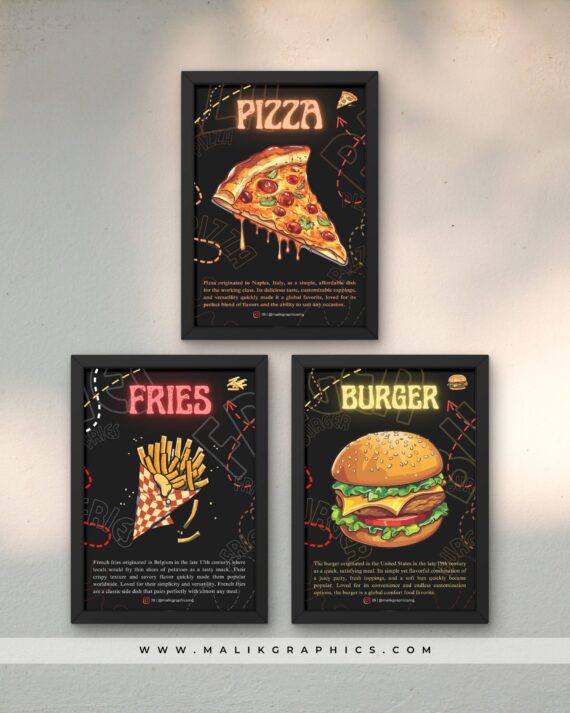 Pizza Fries Burger Pack Black