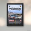 Porsche black wall art