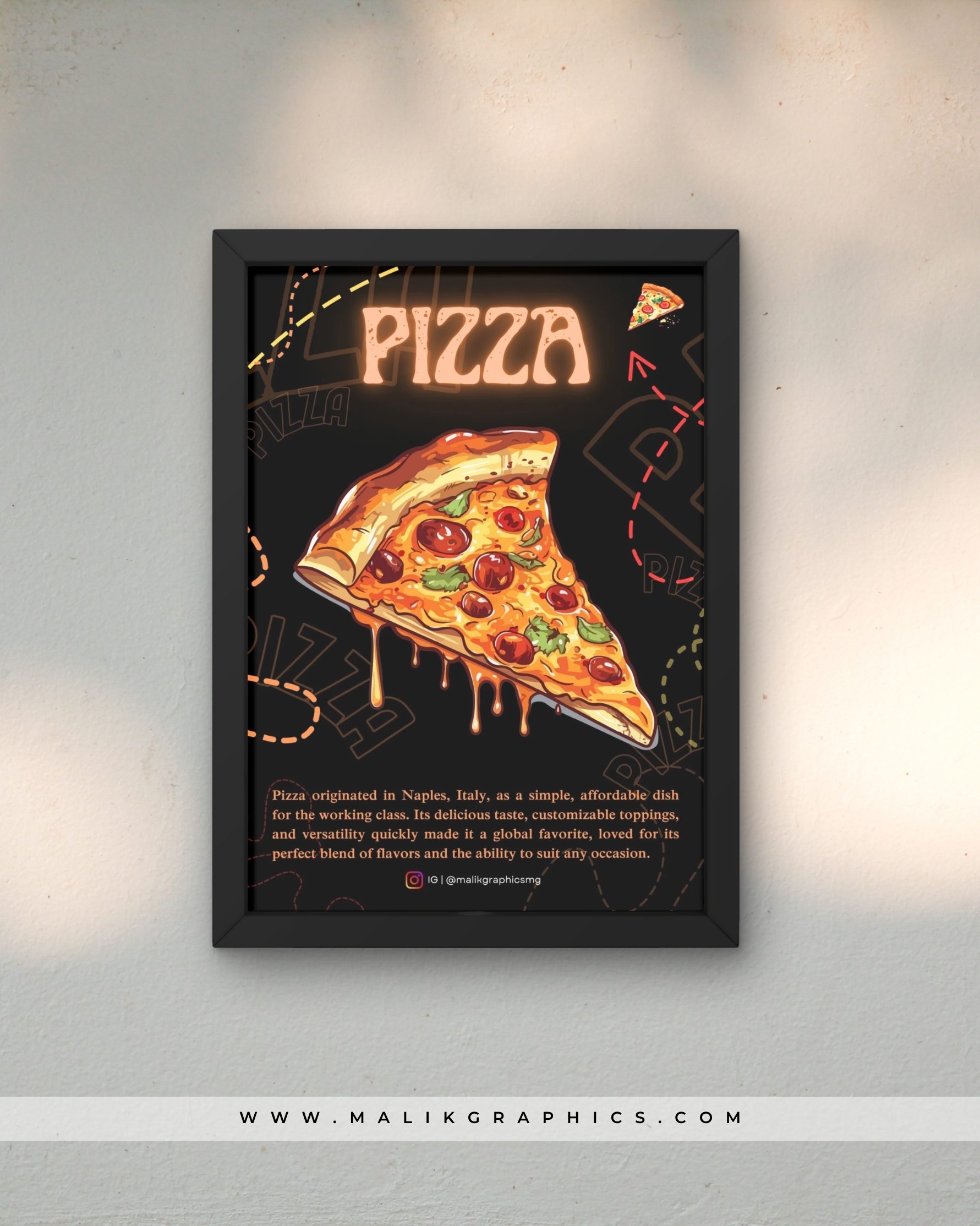 Restaurant black wall art