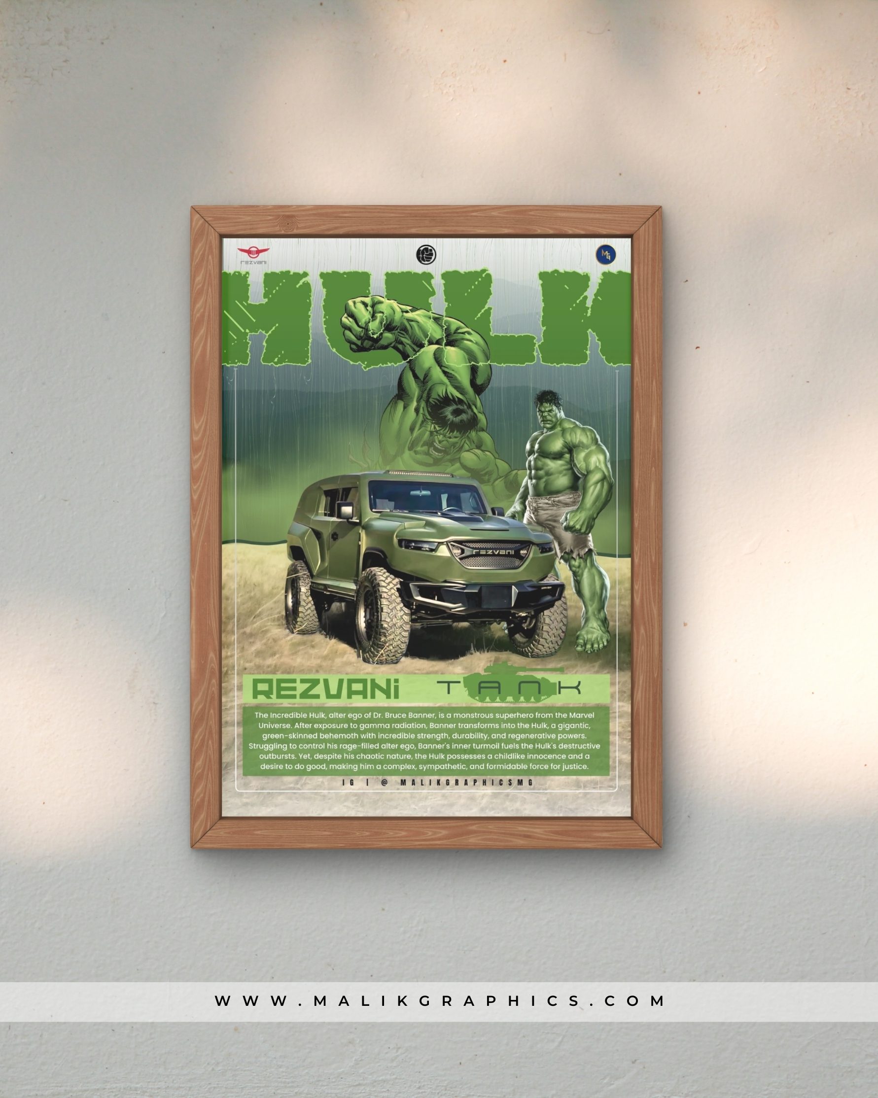 Hulk x Rezvani Tank Wall Art - Image 2