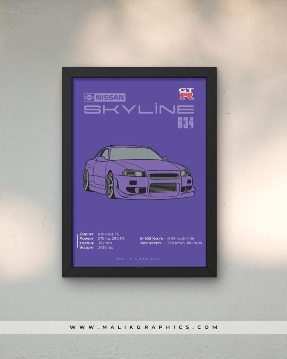 Skyline black wall art