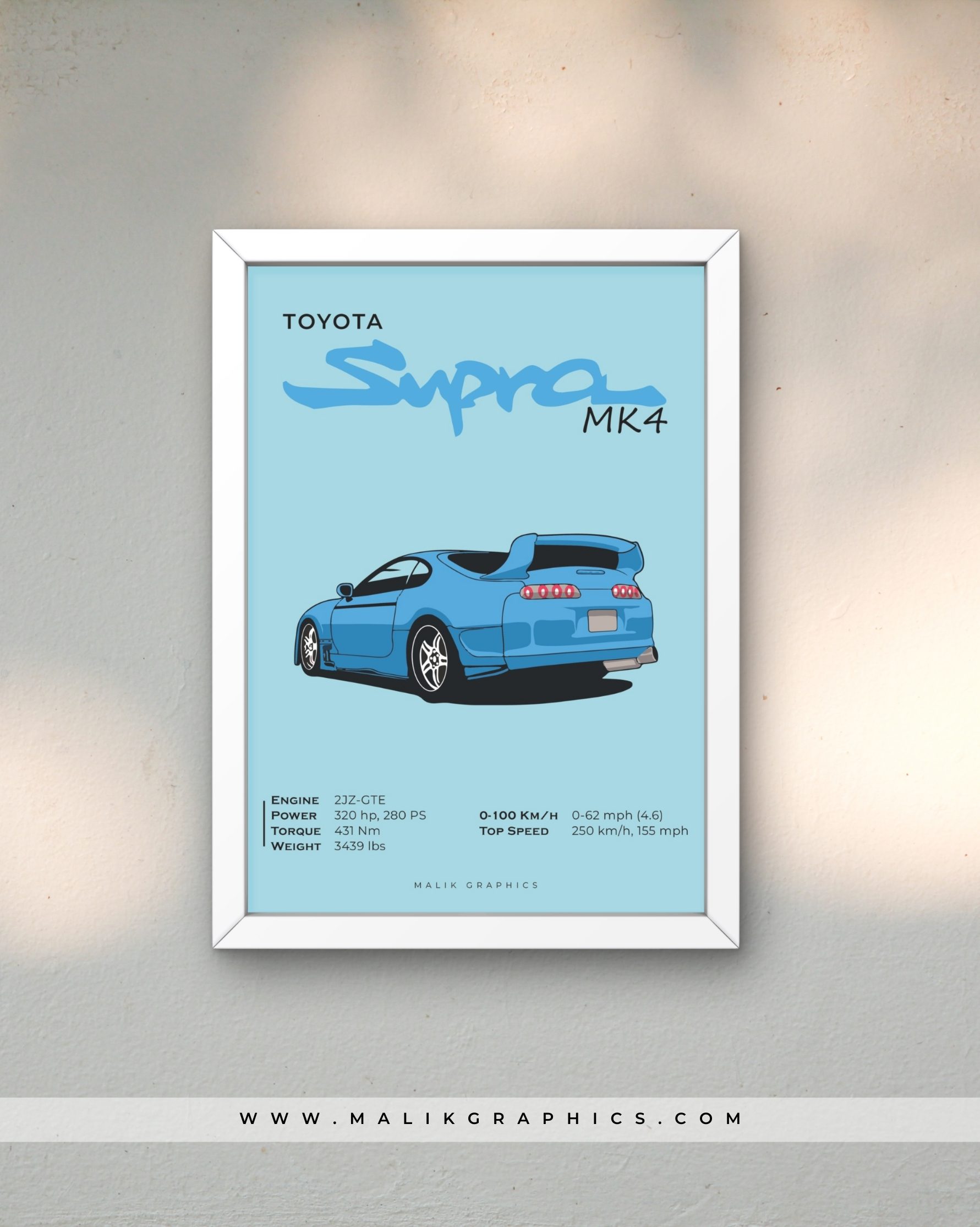 Supra MK4 โ The JDM King Wall Art - Image 3