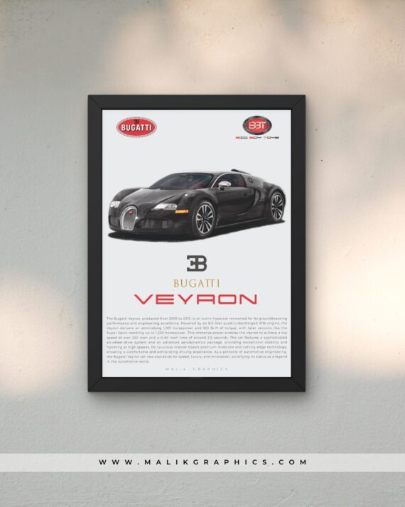 Veyron black wall art
