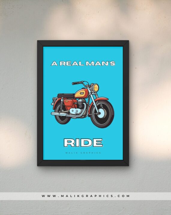 Rider black wall art