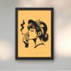 smoking silhouette black illustration