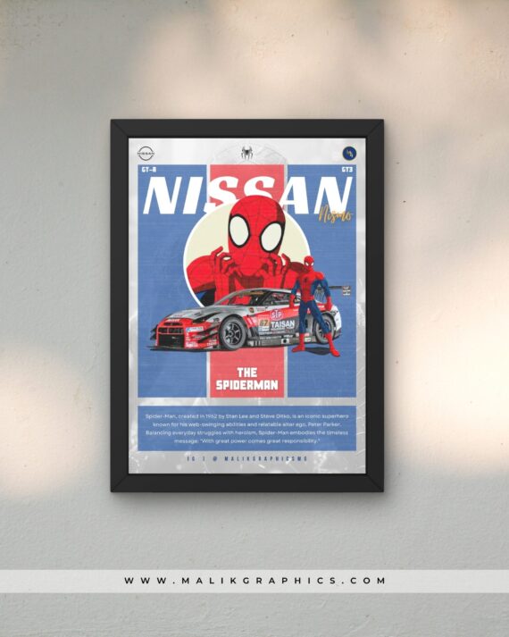 The Spiderman black wall art